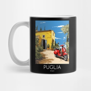 A Pop Art Travel Print of Puglia - Italy Mug